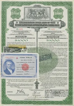 Státní zahraniční půjčka k budování devizových rezerv (1922)